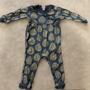 Kickee Pants Bamboo Romper, Metallic Pineapple, 18-24 months